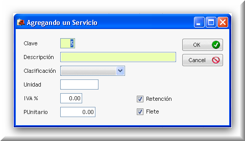 Plantilla para Captura de Servicios